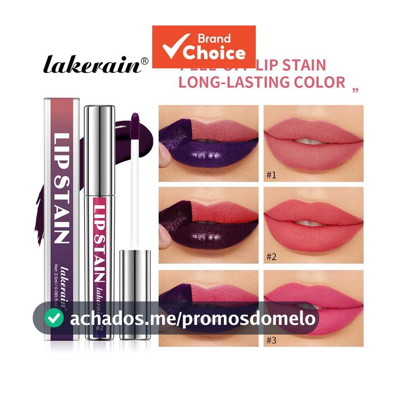 Batom De Tatuagem Lakerain Peel Off Lip Stain-3 Cores Escolha Oficial , De Longa Duração , À Prova D'água , Não Pegajoso