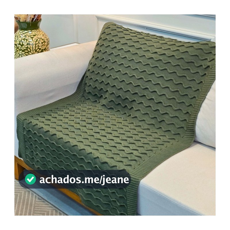Manta de Tricot Sofá Poltrona 150x100cm Ravena Decorativa Sala