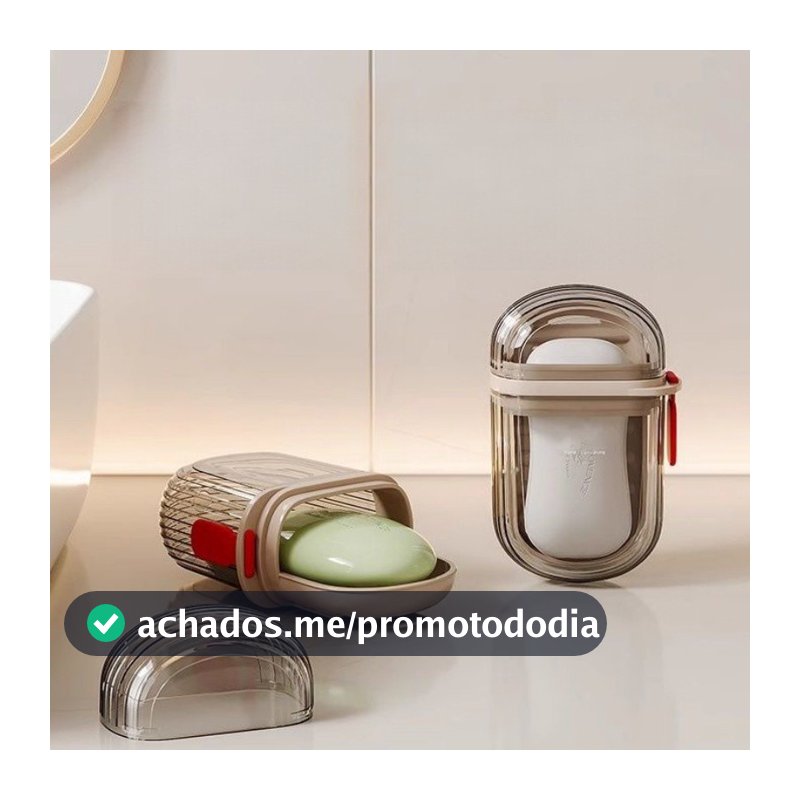 Saboneteira De Viagem Portátil Com Tampa Selada E Dreno Kit Higiene Para Academia Pronta Entrega