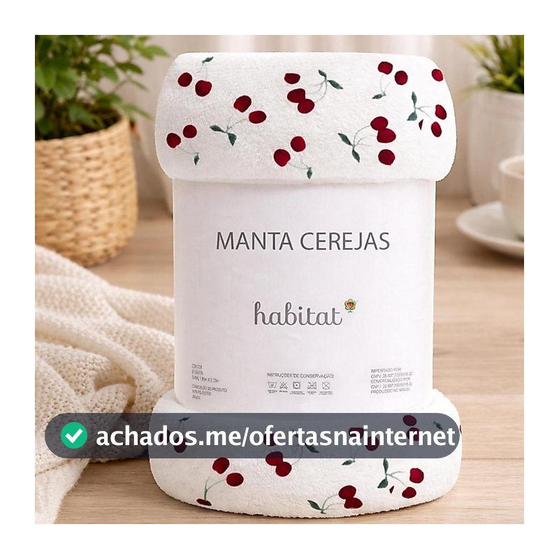 Manta Cobertor Microfibra Casal Queen Super Quentinha Toque Macio Cereja Habitat