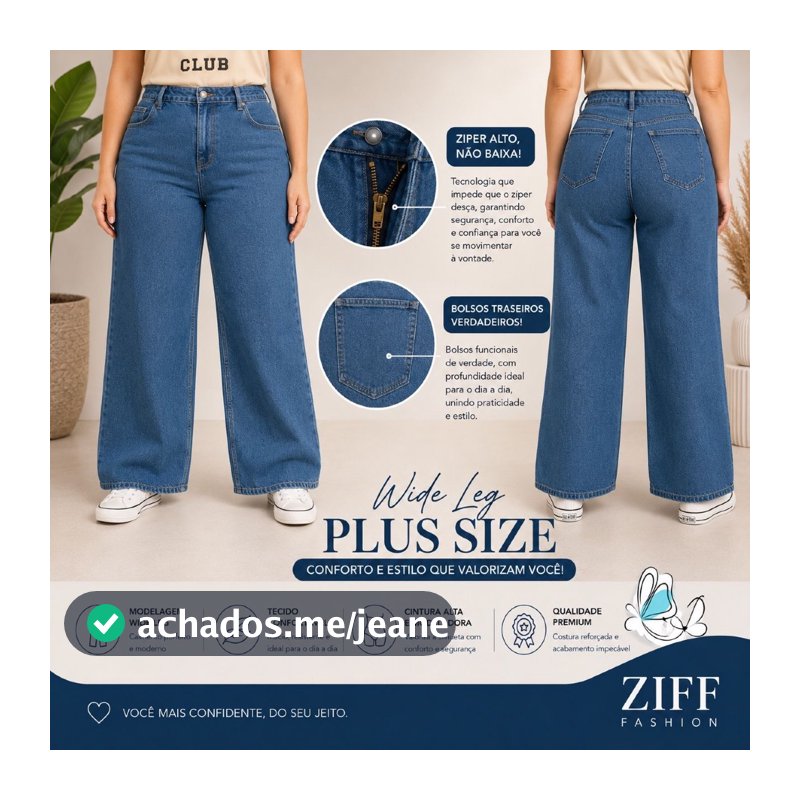 WIDE LEG PLUS SIZE FEMININA 46 AO 54 CINTURA ALTA EXTREMA QUALIDADE