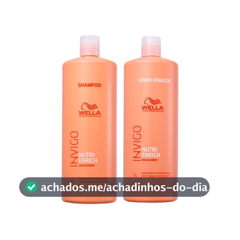 Kit Wella Pro Invigo Enrich Shampoo 1L + Condicionador 1L
