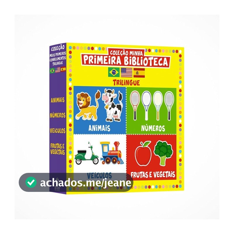 Livro Colecao Minha Primeira Biblioteca Trilingue - Box Com 4 Livros
