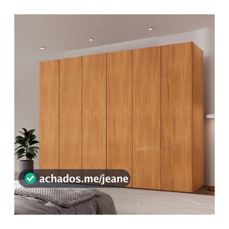 Guarda Roupa Casal Coliseu 100% MDF 6 Portas e 6 Gavetas Moderna Mobília