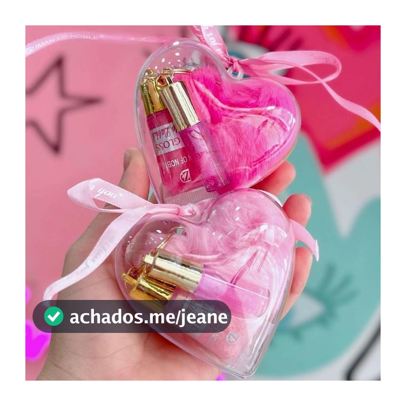 Amor Anjo Chaveiro De Pelúcia Com 2 Lip Gloss Favourite