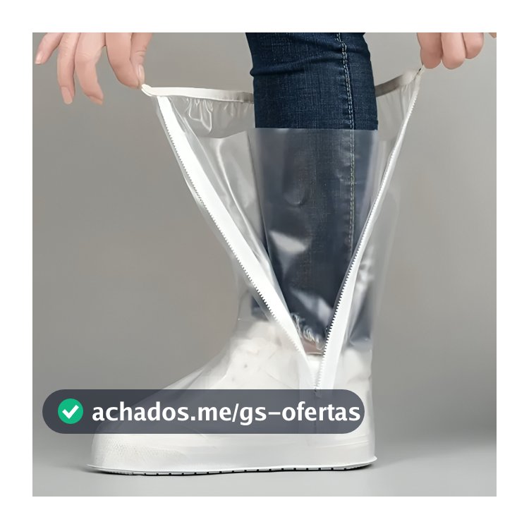 Capa Chuva Sapato Premium Protetor Pé Tênis Moto Adulto Impermeável Motoqueiro Calçado