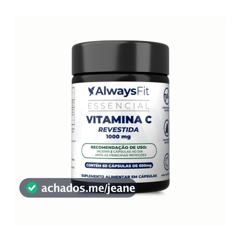 Vitamina C Revestida (Microencapsulada) AlwaysFit - 1000 mg - 60 Cápsulas