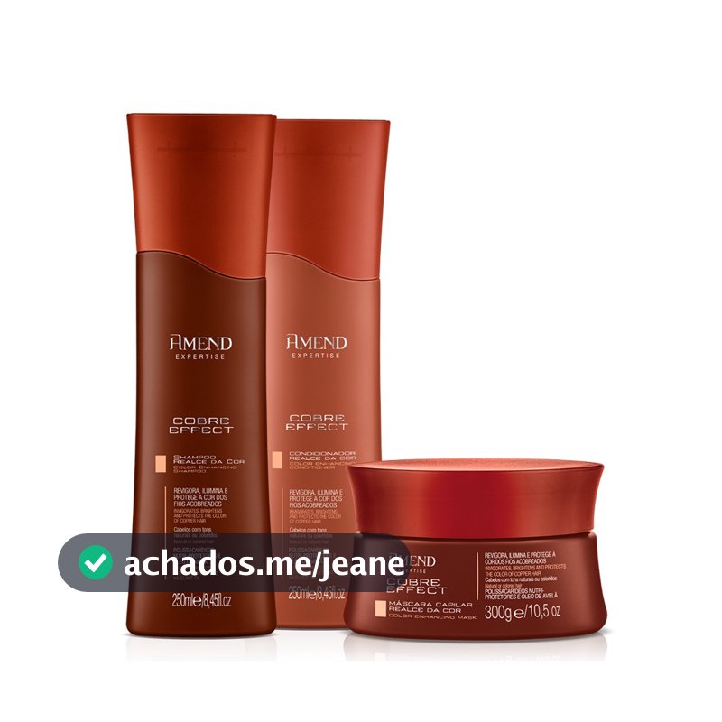 Amend Kit Cobre Effect Shampoo e Condicionador 250ml + Máscara 300g