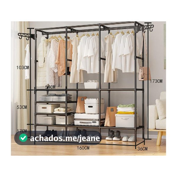 Cabideiro Arara Para Roupas Sapateira Organizador Multiuso Armário Cobertores Travesseiros