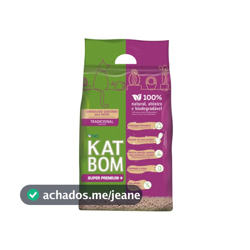 Katbom Tradicional Granulado Sanitário para Gatos -3kg