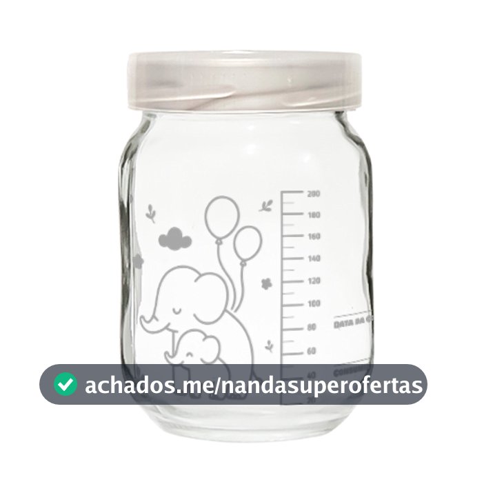 Kit 10 Potes P/ Leite Materno C/ Graduação 200ml - Elefante