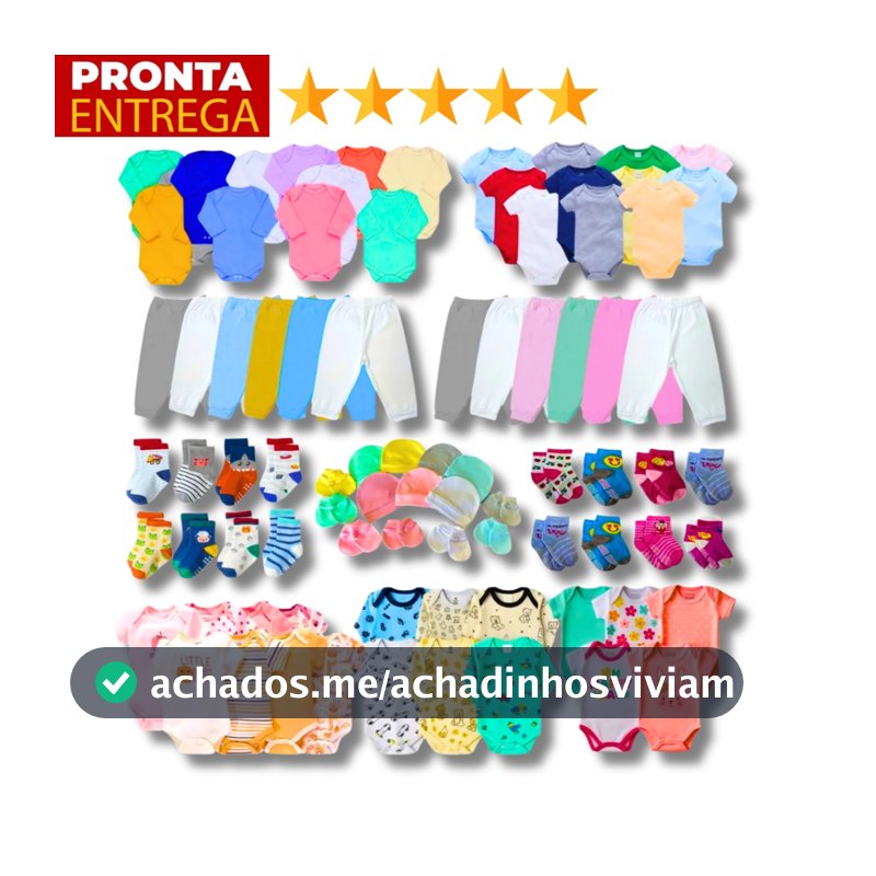 Kit 30 Peças Conjunto Enxoval Bebê Roupa Calça Body Recem Nascido Atacado