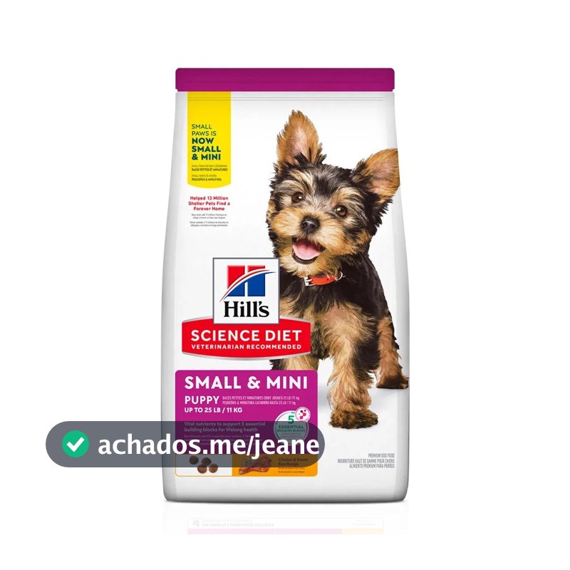 RAÇÃO HILLS SCIENCE DIET CÃES FILHOTES PEQUENOS E MINI FRANGO 2.04 KG