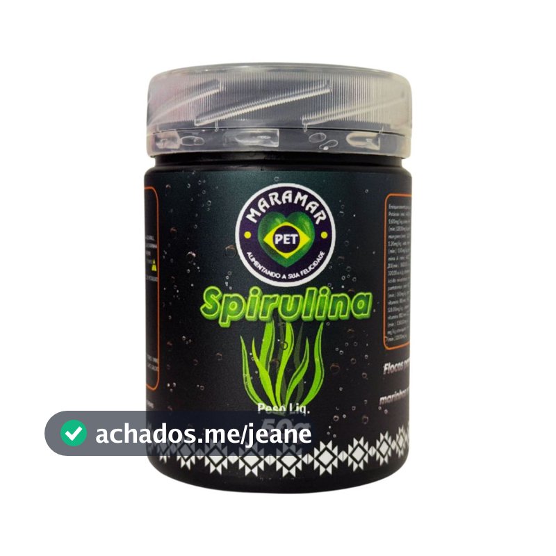 Ração Para Peixes Spirulina Flocos 50g Maramar