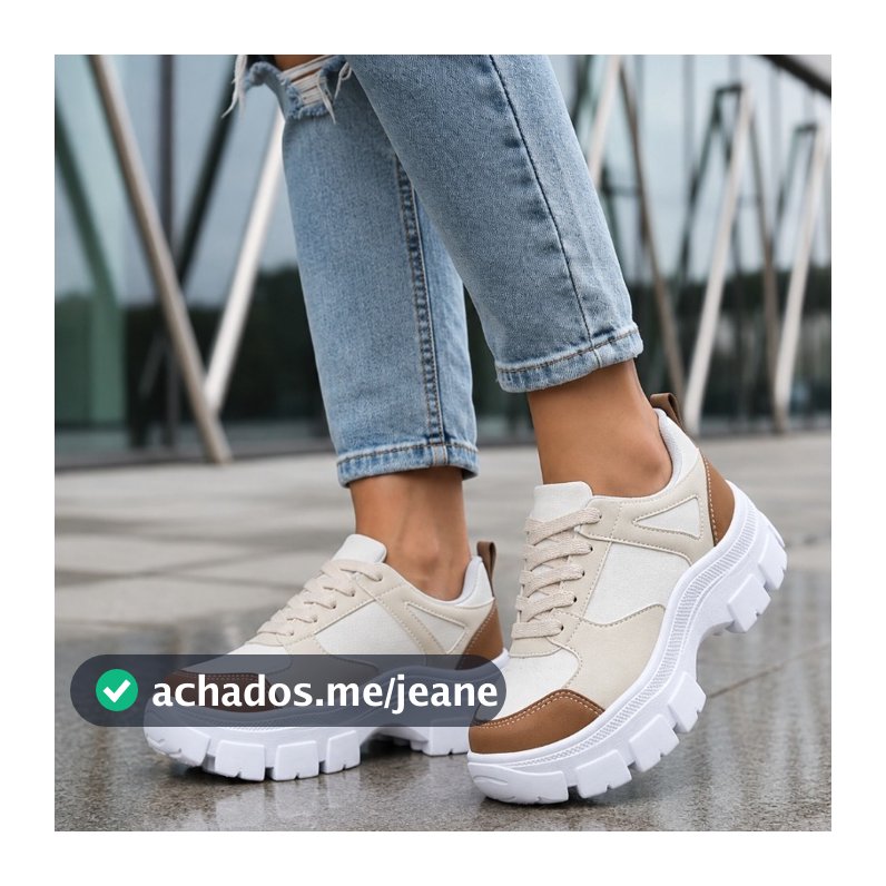 Tênis Feminino Casual Plataforma Chunky Solado Confortável Dia a Dia
