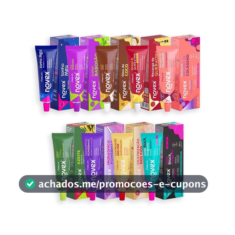 Recargas Novex 80g Nutrição Hidratação Reconstrução