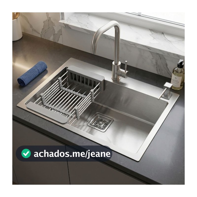 Cuba Cozinha Gourmet Inox 304 60x40 Escovada 3mm Espessura Completa Antirruído