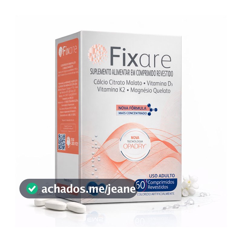 Suplemento Alimentar Fixare Com 60 Comprimidos Revestidos Sem Sabor