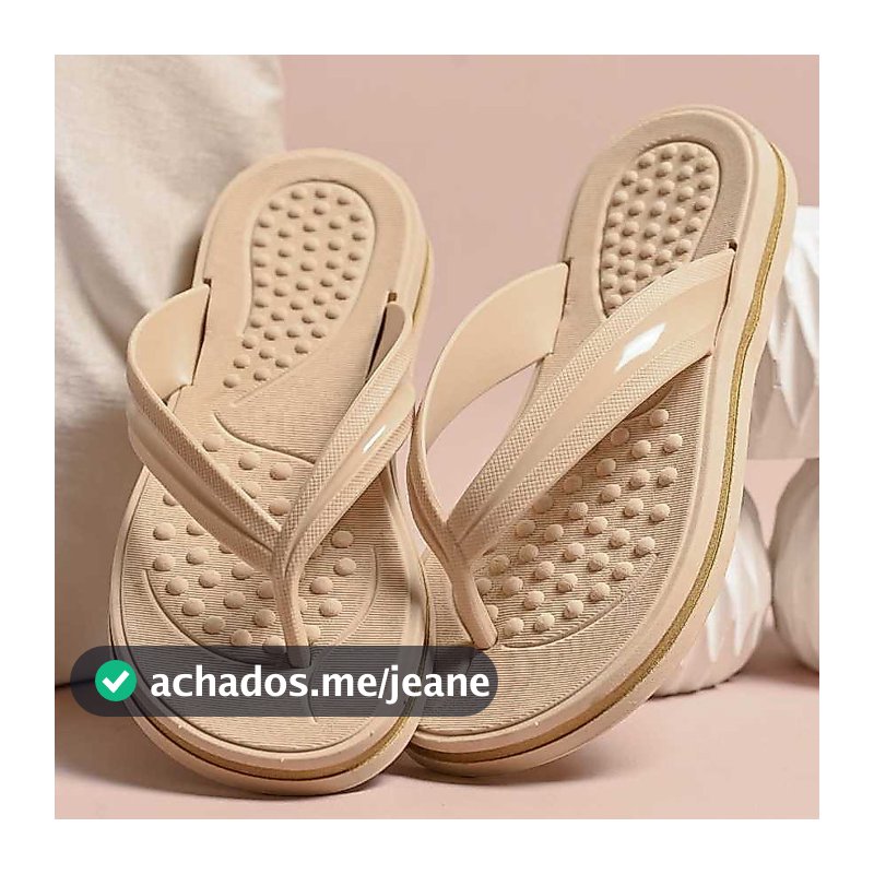 Chinelo SL Feminino Ortopédico Rasteirinha Confortável Antiderrapante Detalhe Na Lateral