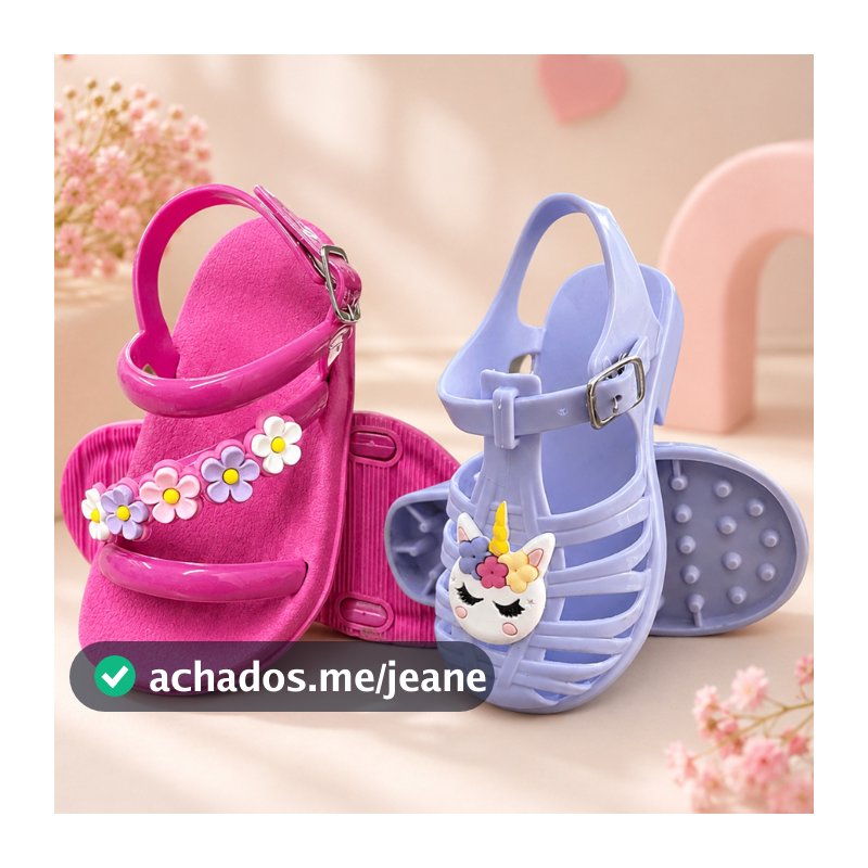 Kit 2 Pares Birk e Melissa Infantil Feminina