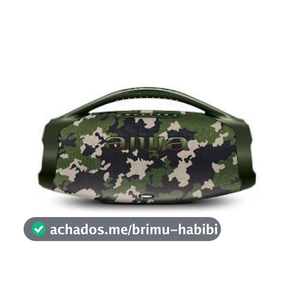 Caixa de Som Bluetooth AIWA Boombox BBS-01GR 200W Camuflado Verde Bivolt