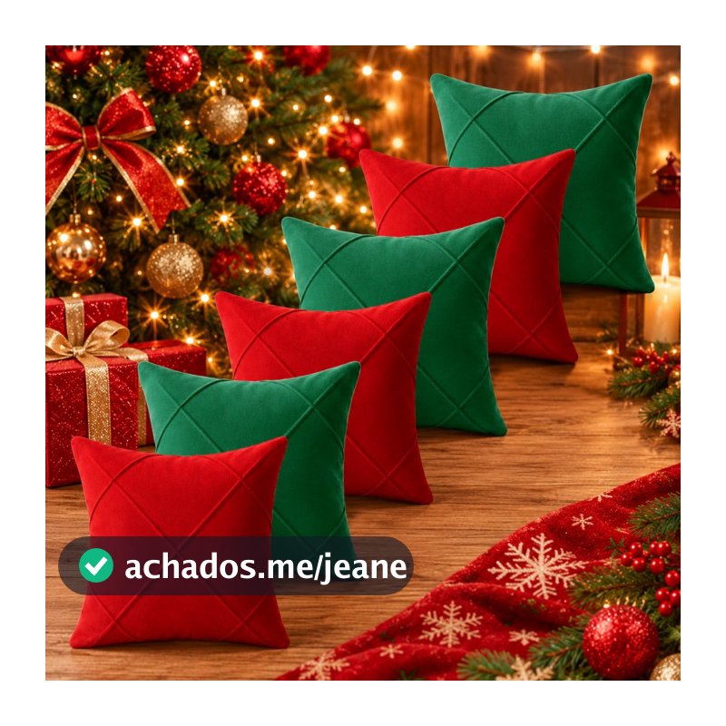 Kit 6 Capas de Almofadas Drapeadas Suede 45x45cm com Zíper Invisível Decorativa
