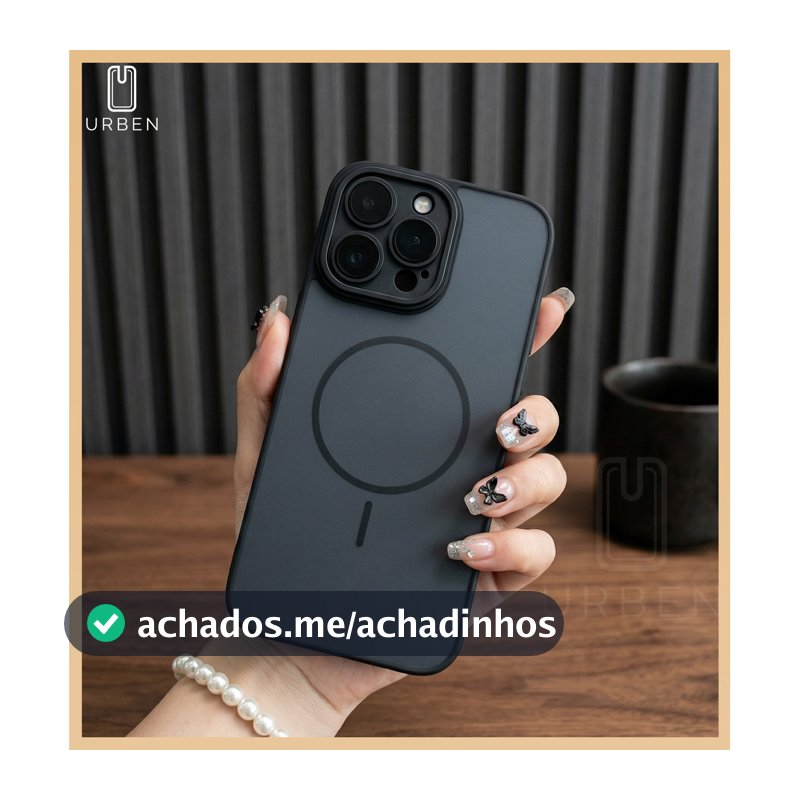 Novo Capa Magnética Space 2 em 1 Anti Queda Fosca Premium Com Proteção Câmera Para iPhone 11 12 13 14 15 16 Pro Max