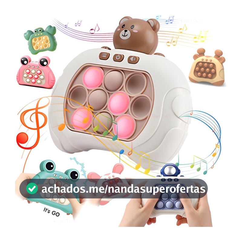 Presente de Natal infantisMini Gamer Consoler Anti-Stress Fidget Toys Push Desafio Eletrônico - Presente de Natal