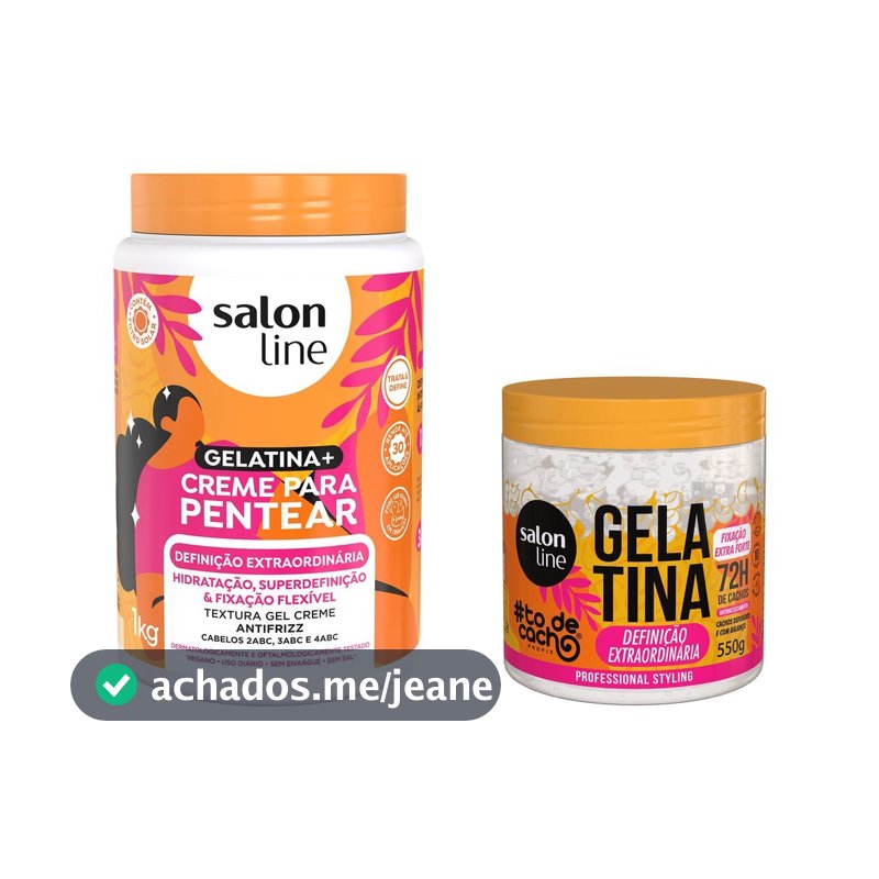 Kit Definição Extraordinária com Creme para Pentear e Gelatina #todecacho