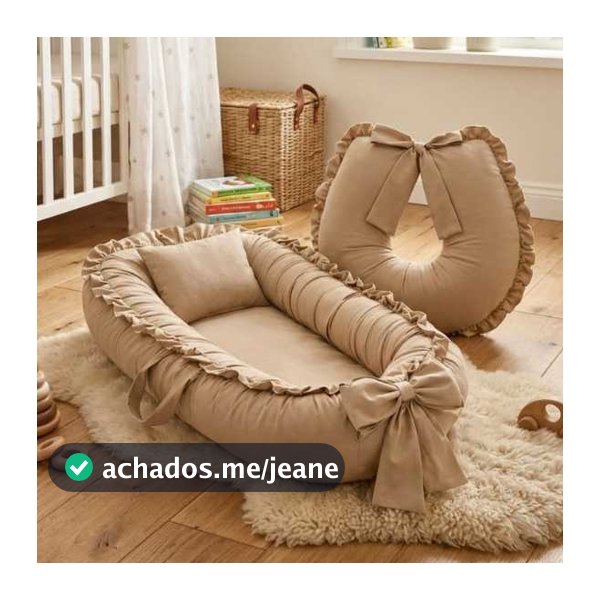 Kit Ninho Redutor De Berço + Almofada Amamentação Para bebe Com Zíper Refil Facil Para Lavar