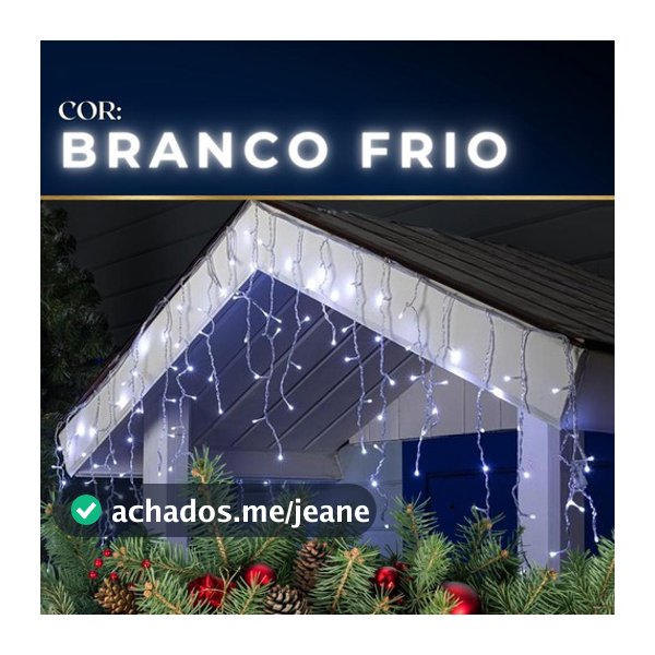 Cascata 400 BF Led 10m Externa Blindada Natal A Prova D'agua Cor Das Luzes Branco Frio 110v e 220v