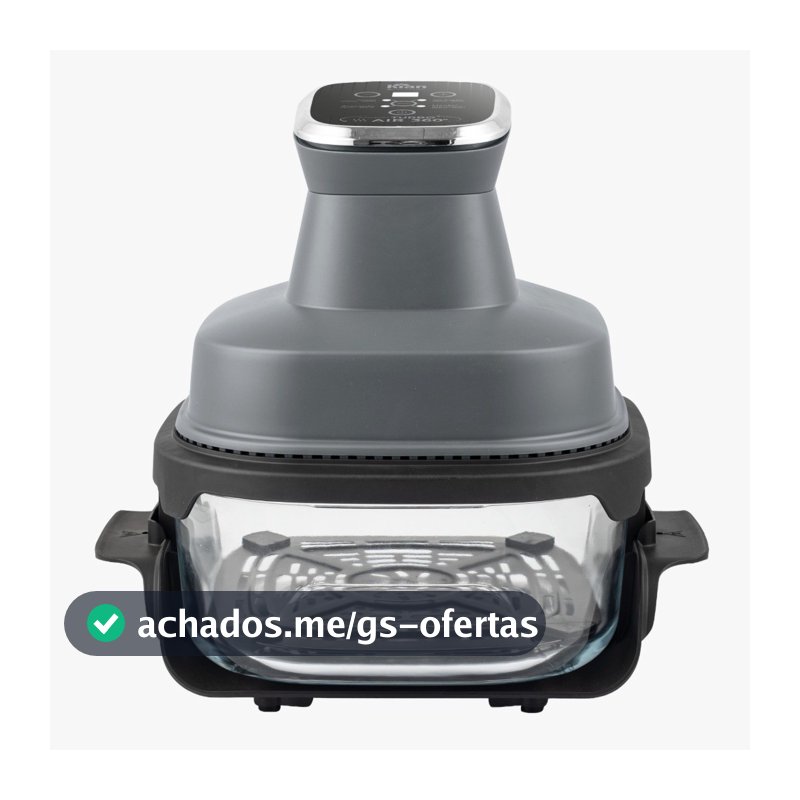 Fritadeira Elétrica 4L com Cesto de Vidro 1500W AFV-101 Air Fryer Travessa de vidro com Tampa Kian