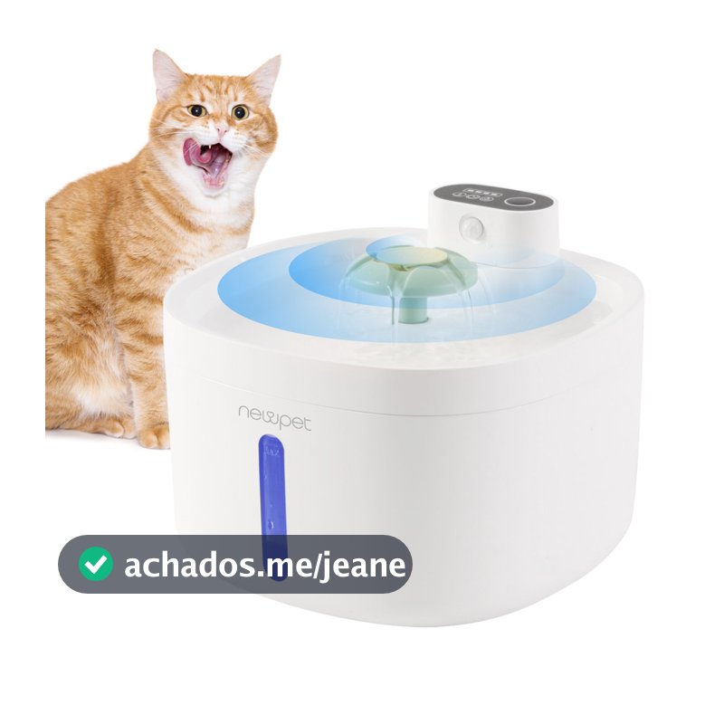 USB Fonte Bebedouro de Água Portátil para Gatos e Cães - Fontes de Água para Pets sem Fio -Bivolt