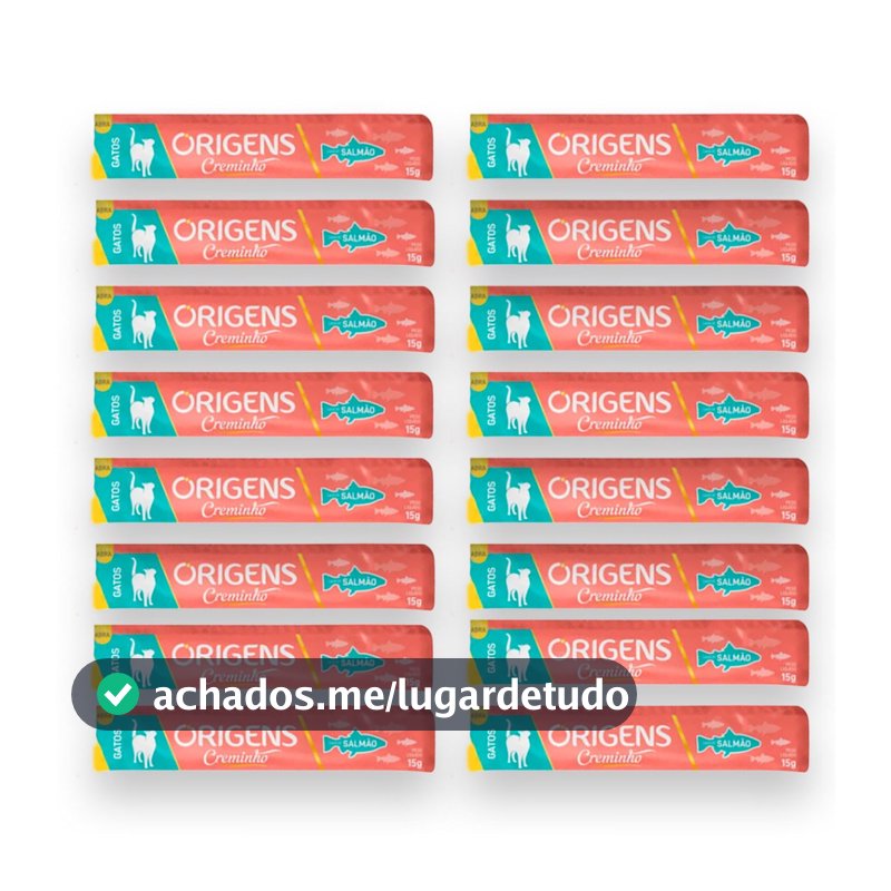 kit 6x Petisco Origens Creminho Salmão para Gatos - 60g - 24 unidades VAL 30/11/26