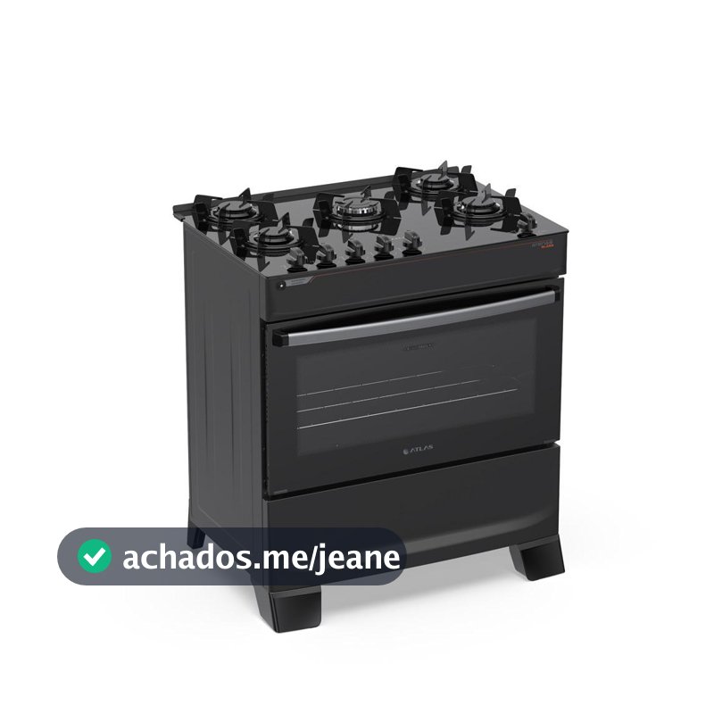 Fogão 5 Bocas Atlas Atenas com Mesa de Vidro A Gás Bivolt