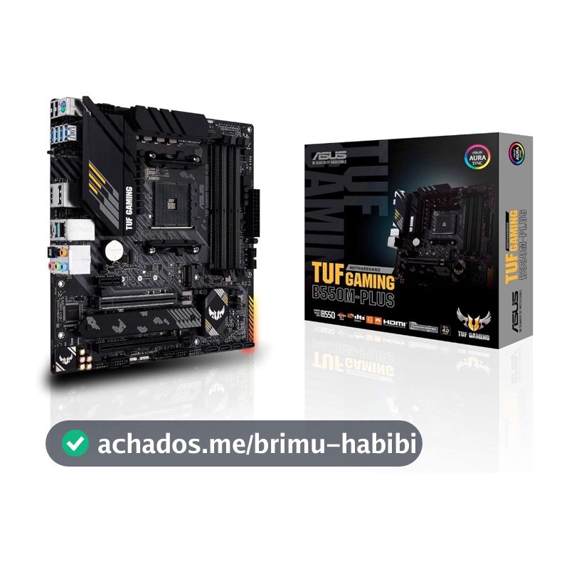 Placa Mãe ASUS AMD Am4 B550M-Plus Tuf Gaming 4x DDR4 M-ATX