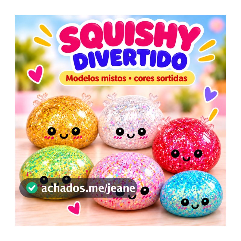 Squishy Bolinho Baozi Caixa Misteriosa 3 Recheios Brinquedo Sensorial Antiestresse Fidget Cores Aleatórias