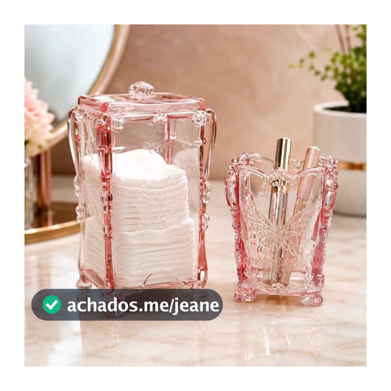 Organizador Porta Pincéis ou Porta Lenço e Algodão Acrílico