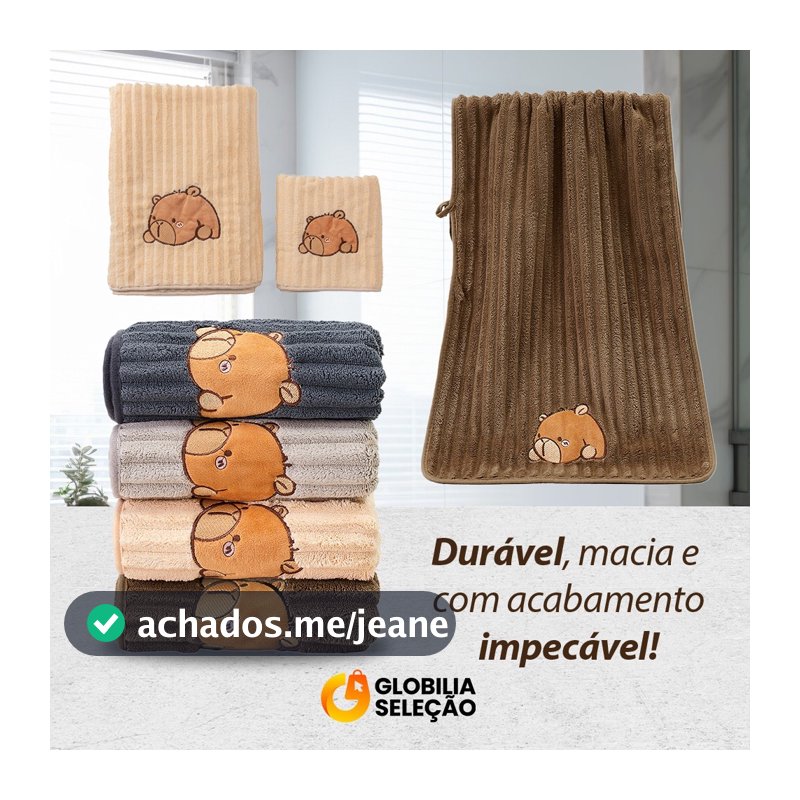 Kit Toalhas Banho e Rosto 2 Peças - Rosto Grande Macia Toalha de Banho Grande e Grossa Jogo de Toalha de Banho