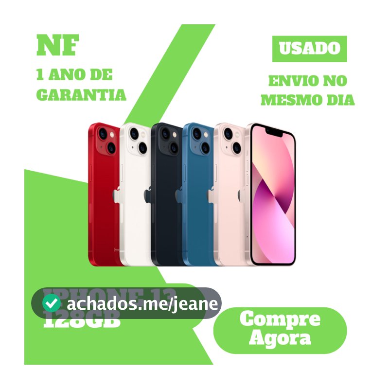 Usado: Apple iPhone 13 13 MINI 128GB 256GB  Desbloqueado 1 Ano de Garantia