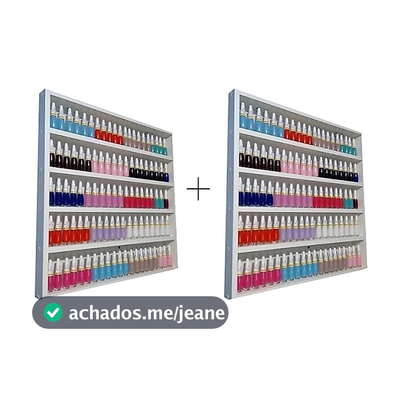 Kit 2 Esmalteira Parede Manicures Suporta Até 400 Esmaltes