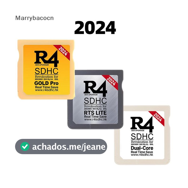 [MAR] 2024 Para Cartão De Jogo NDS R4I SDHC TF Gold Pro Card Videogame Ouro Branco Prata Memória Digital COD
