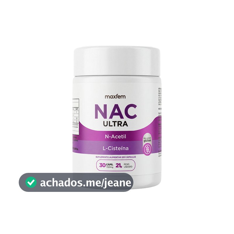 Maxfem Nac Ultra N-acetil L-cisteína Suplemento 30 Cápsulas Sem Sabor