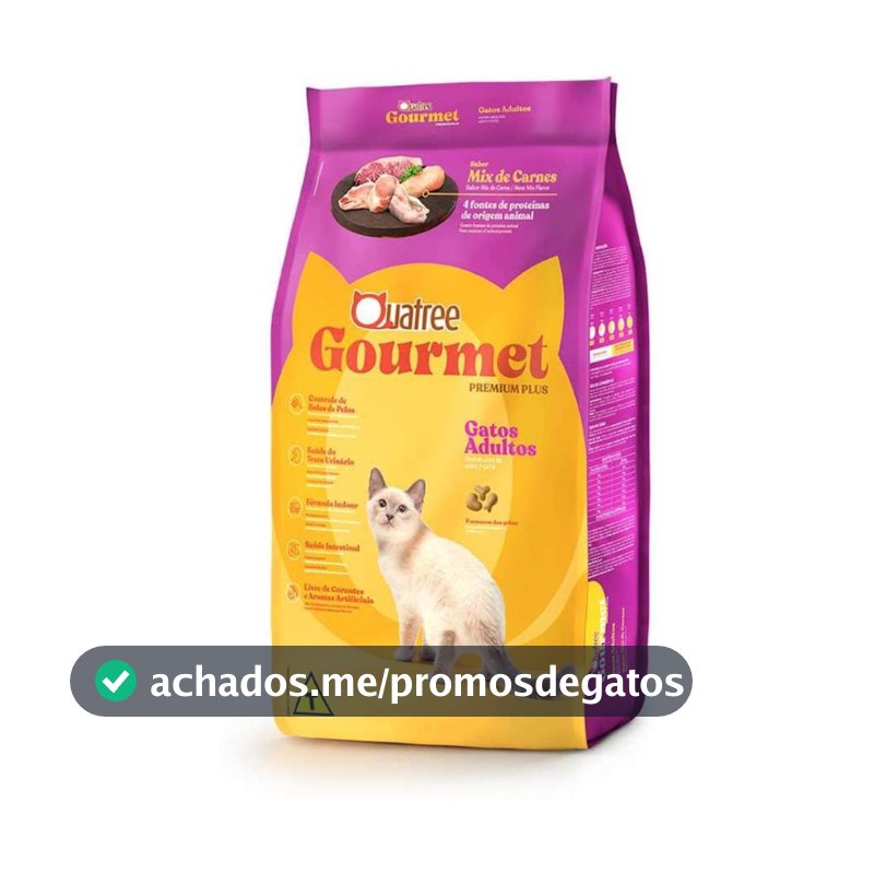 Ração Quatree Gourmet Gato Adulto Mix de Carnes 10,1 kg