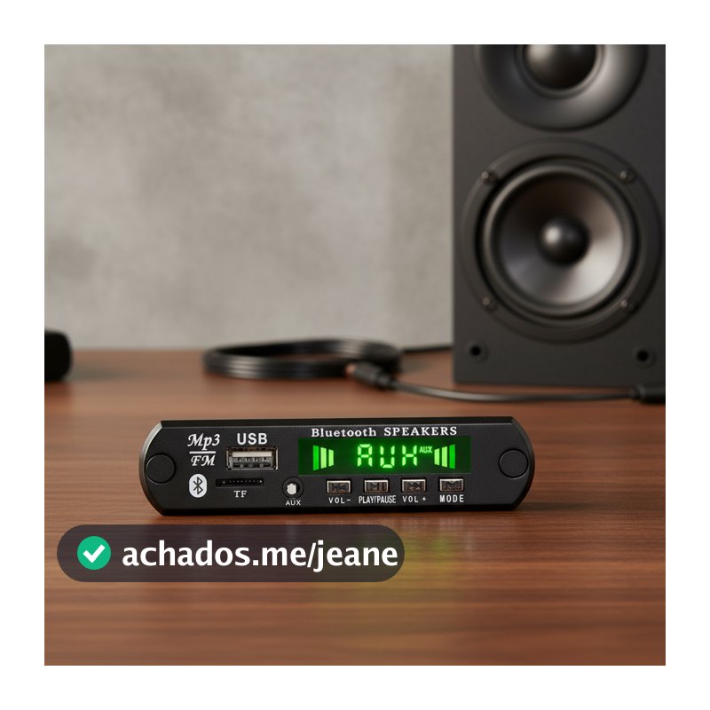 Módulo de reprodutor de música para carro: placa MP3 sem fio Bluetooth 5.0 DC 12V, rádio FM USB AUX TF, áudio sem