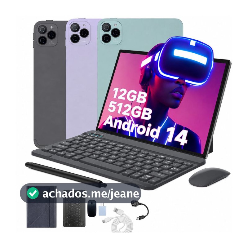2026 Tablet GS Pad 10 PRO mouse teclado 12GB RAM 512GB ROM Android13 com case 10,1 polegadas câmera 32MP