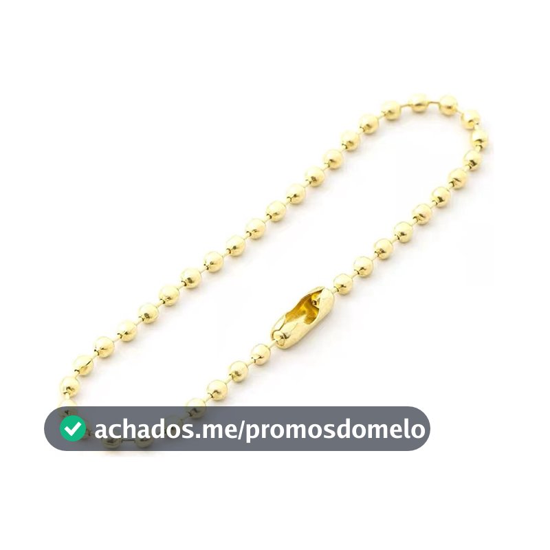 25-300 Corrente De Bolinha Com Canoa 10cm X 2,4mm Tag Chaveiro