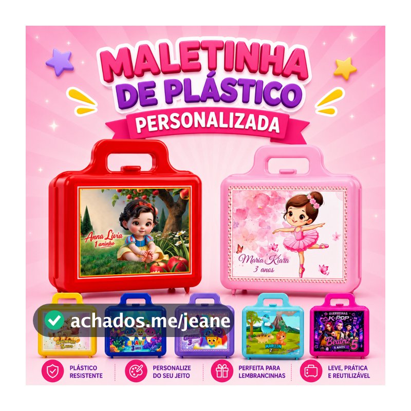 Kit 40 Maletinha Personalizada - (Fazemos Qualquer Tema)