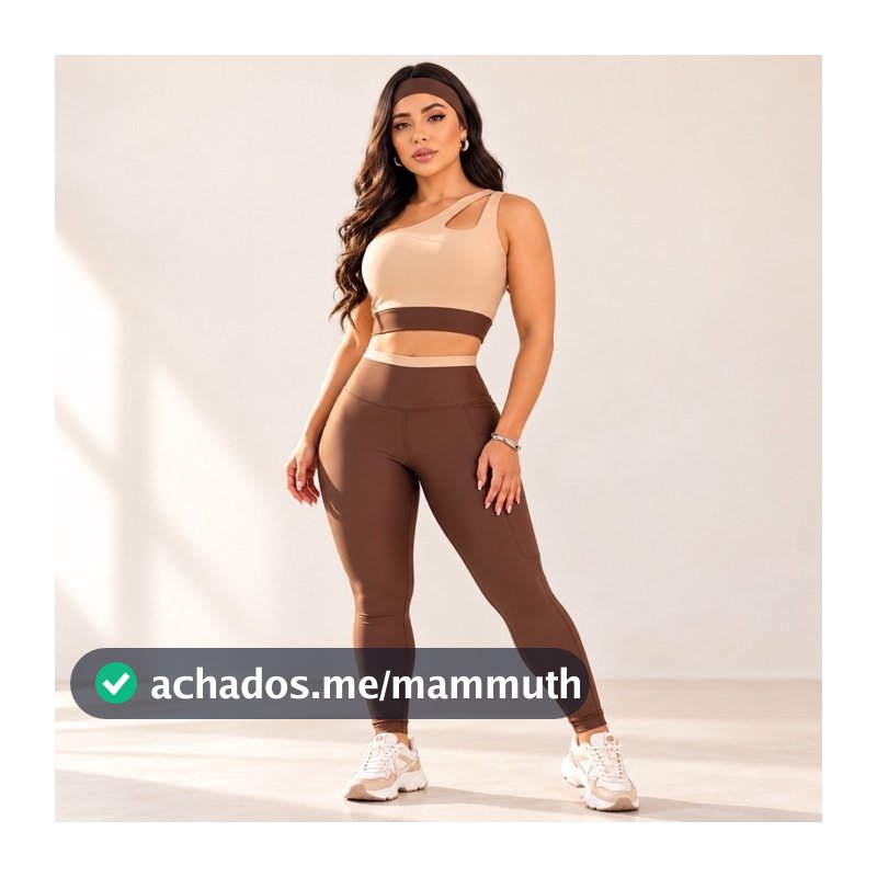 Conjunto Fitness Feminino Legging + Top Academia Suplex Zero Transparência