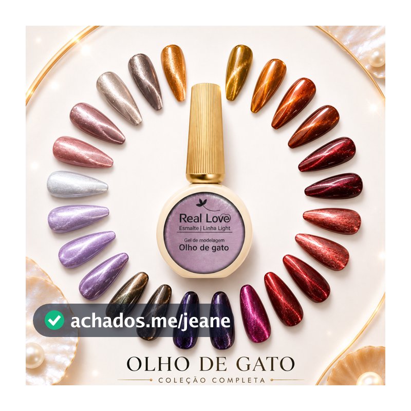 Esmalte em Gel Magnético Olho de Gato 15ml UV LED